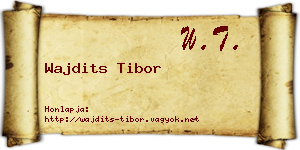 Wajdits Tibor névjegykártya